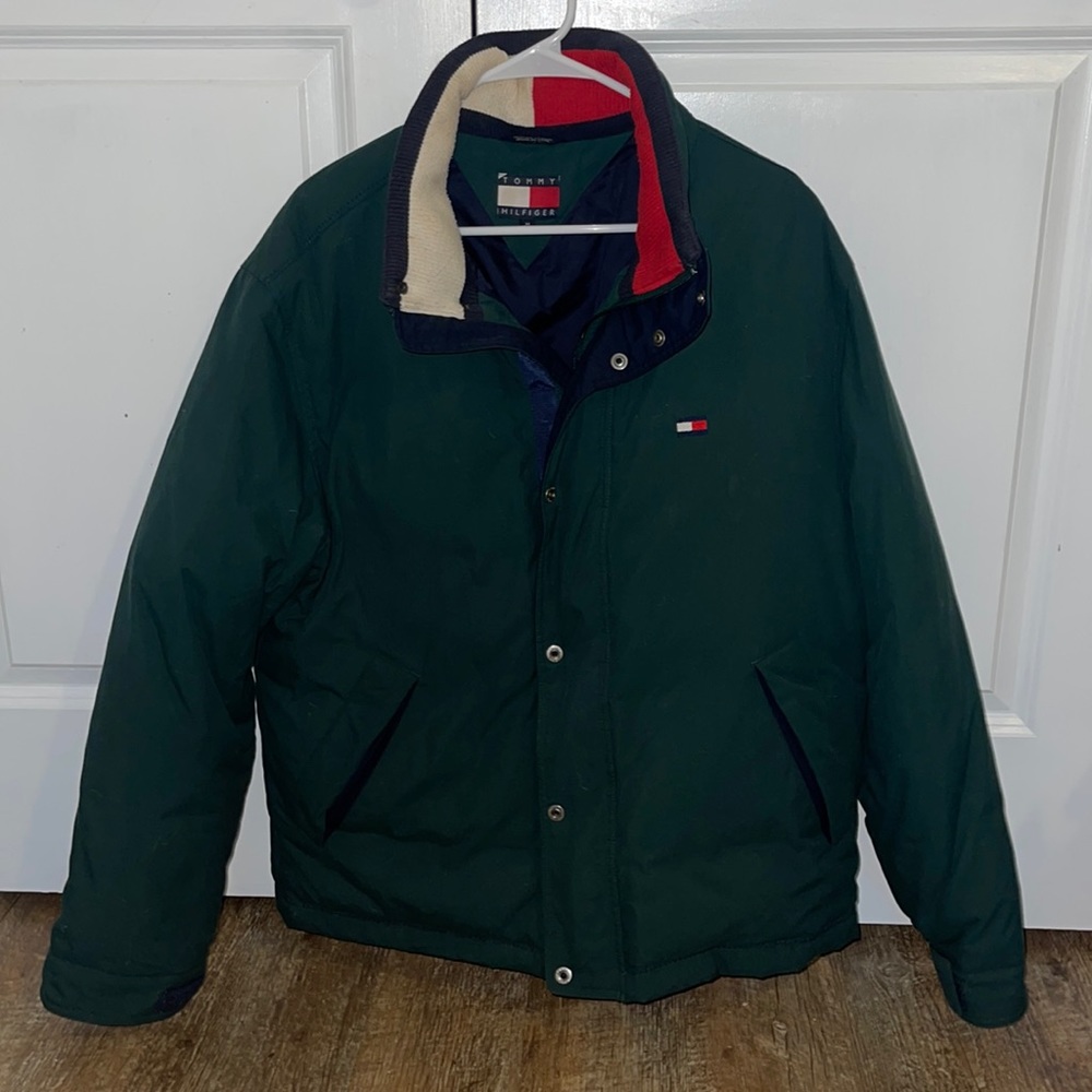 Medium Green  Vintage Tommy Hilfiger Puffy Jacket